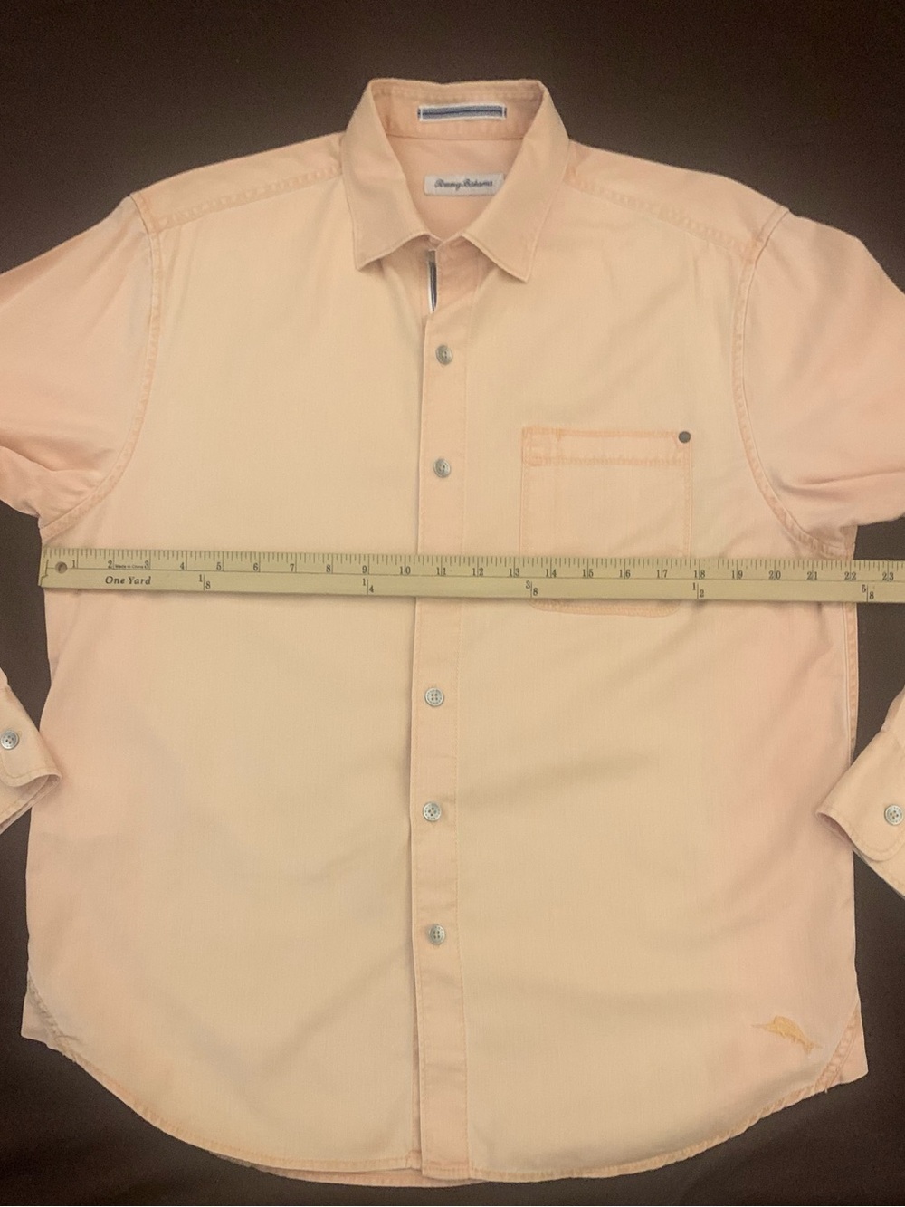 Tommy Bahama Men's Peach Short-Sleeve Button-Down Shirt - Picture 6 of 9
